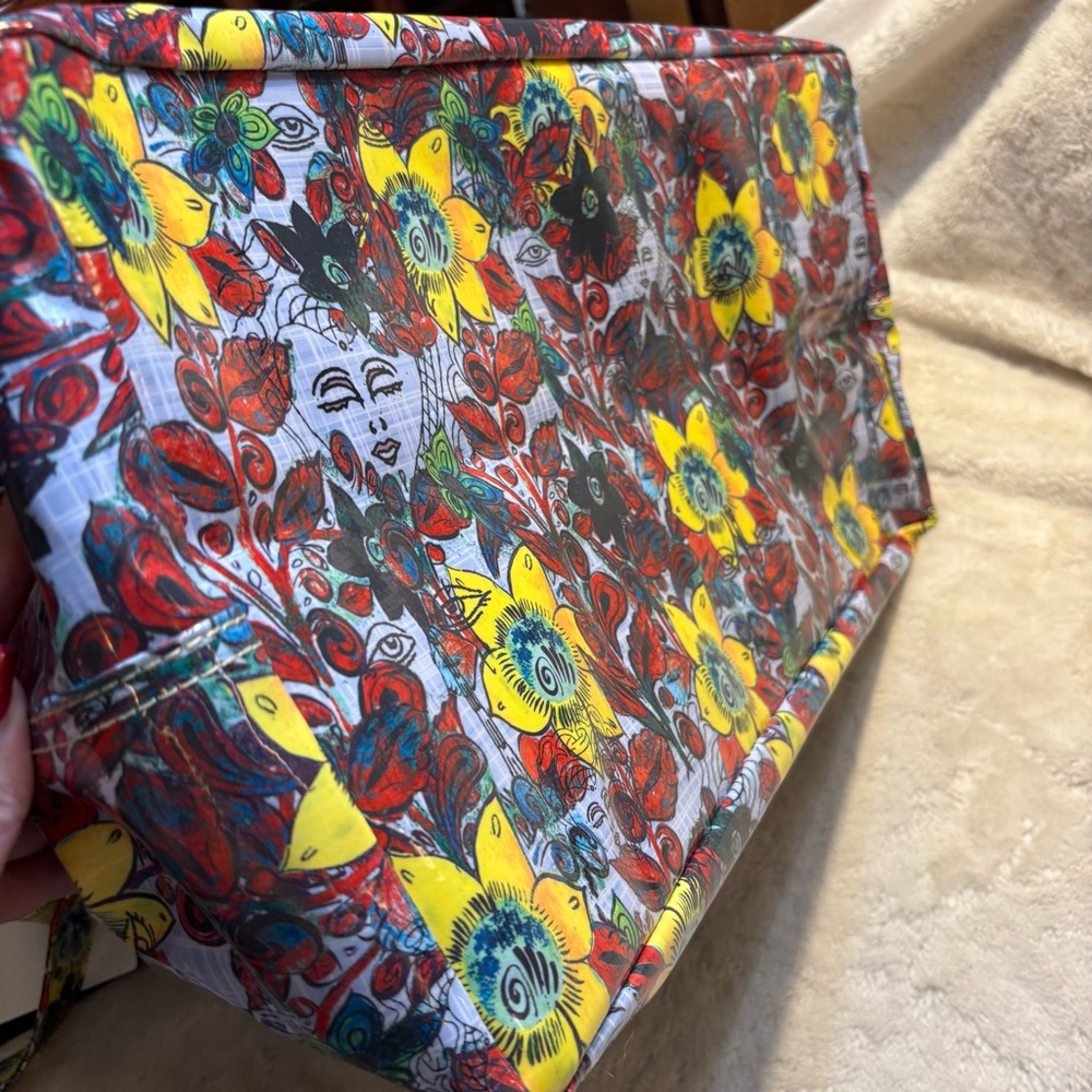 Sale! NEW Consuela Jumbo Tote Bag Sawyer Floral Sunflowers Yellow Red Blue NWT - Picture 8 of 16